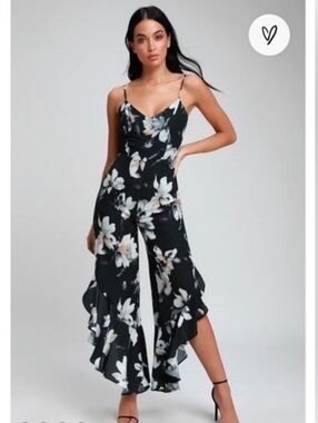 Lulus Ruffle Leg Jumpsuit